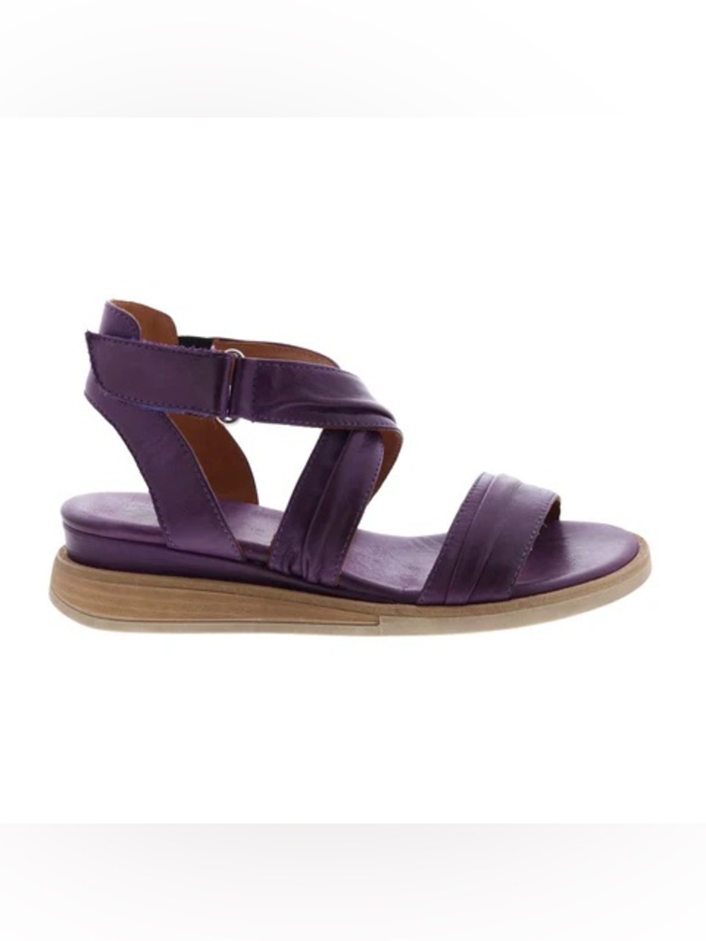 Miz Mooz Cornelius Purple Leather Crossover Strap Sandals Size 38